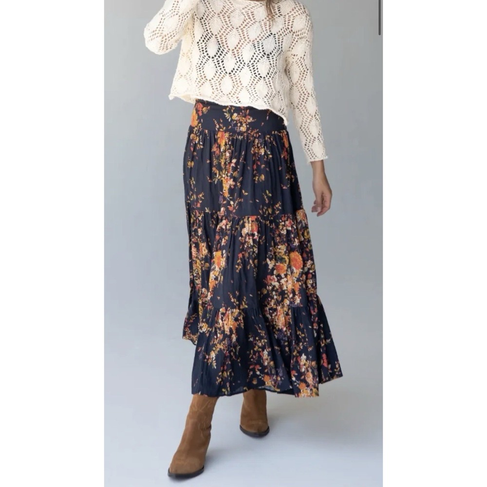Natural Life Hanna Convertible Maxi Skirt features a smocked waistband